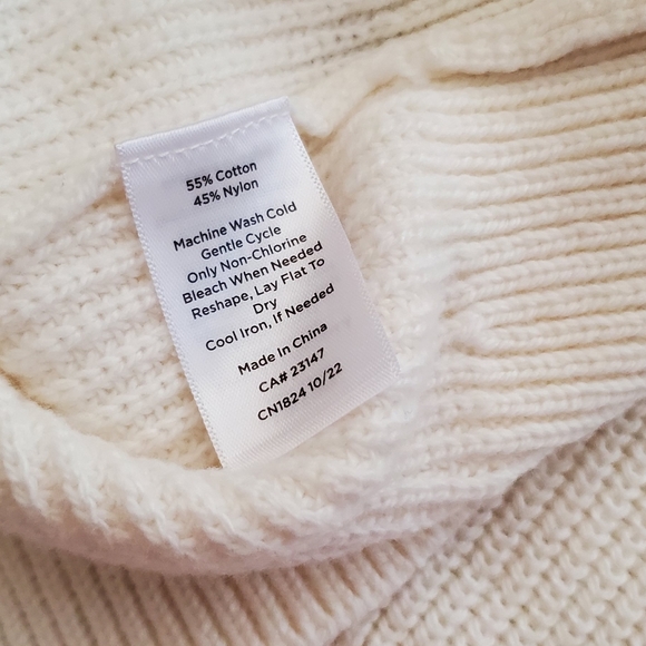 Talbots Varsity Stripe V-neck Sweater - ivory, black - Picture 5 of 5